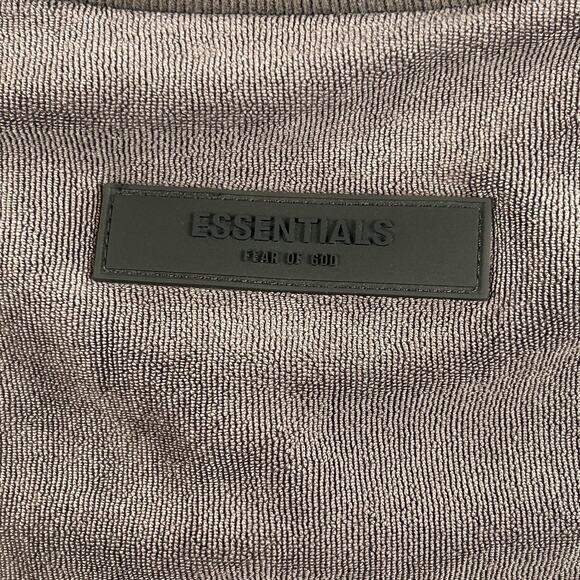 Fear of God Essentials Shirt Mens Large Logo Terry Polo Brown Streetwear Casual - Picture 6 of 10